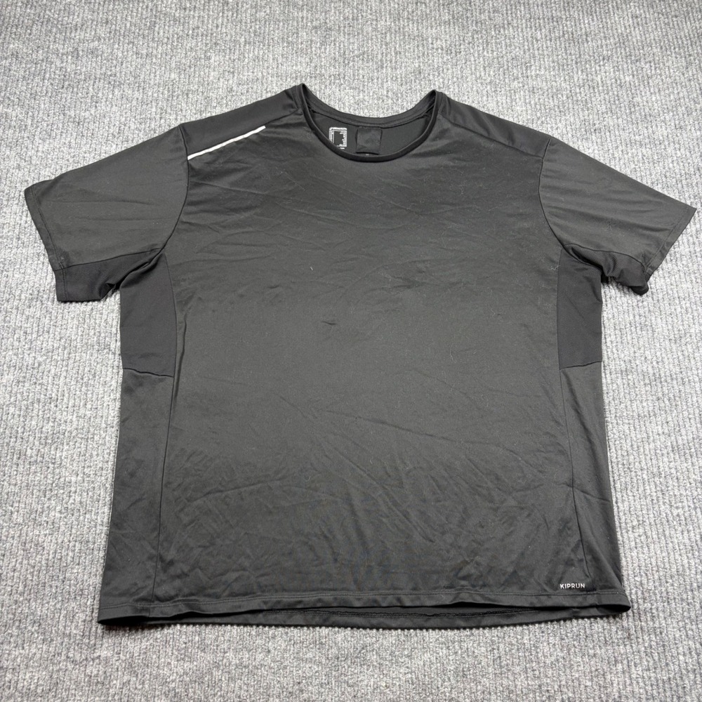 Decathlon Kiprun Shirt Mens 2XL Black Running Training Short Sleeve Activewear‎